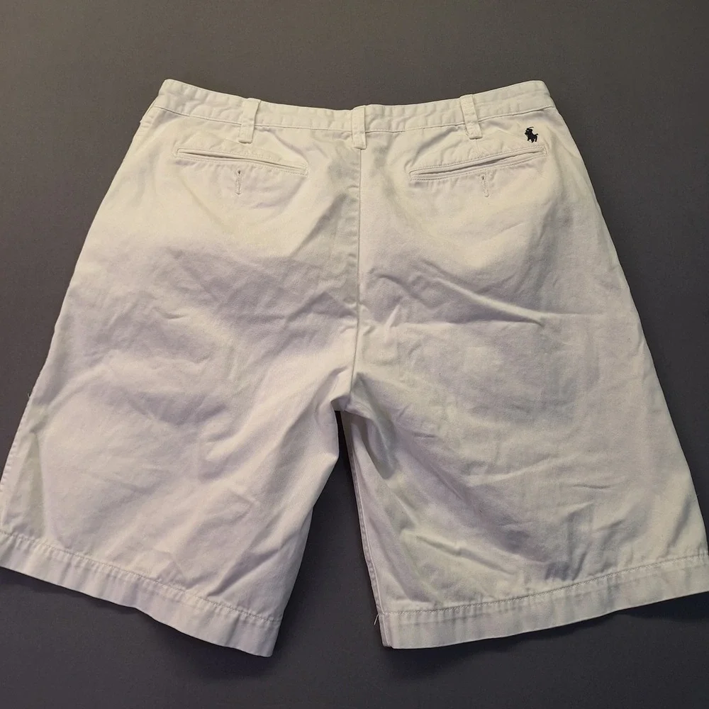 Polo Ralph Lauren Mens Relaxed Fit Chino Shorts White Cotton Size 34 Casual